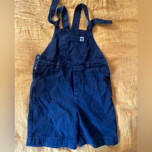 Lucy & Yak denim dungaree shorts